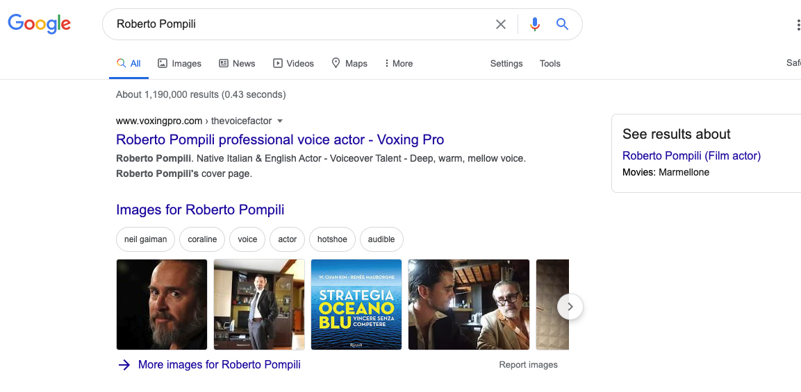 Google Results Voxing Pro Profiles