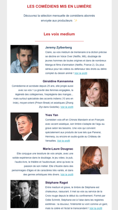 Voxing Pro Newsletter - 1000 comédiens de voix