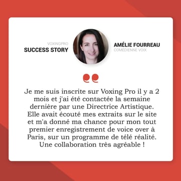 amélie fourreau success story FR